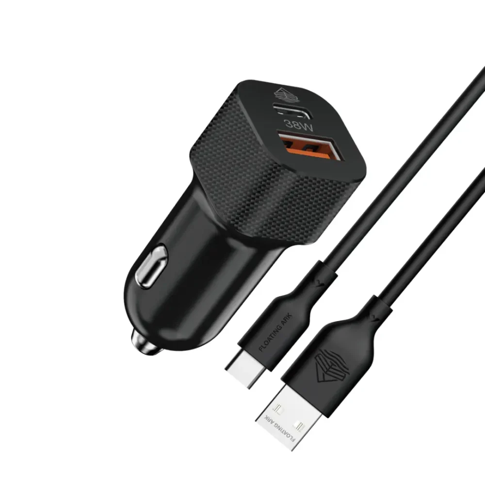 Floating Ark Drive-core  38W Car Charger with 1.2M Type-C Data Cable